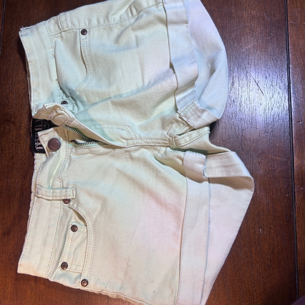 Thrills Women's Light yellow Jean Shorts